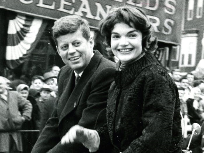 JFK Jackie 3.17.1958 JFK JBK Holyoke MA St Patricks Day Parade